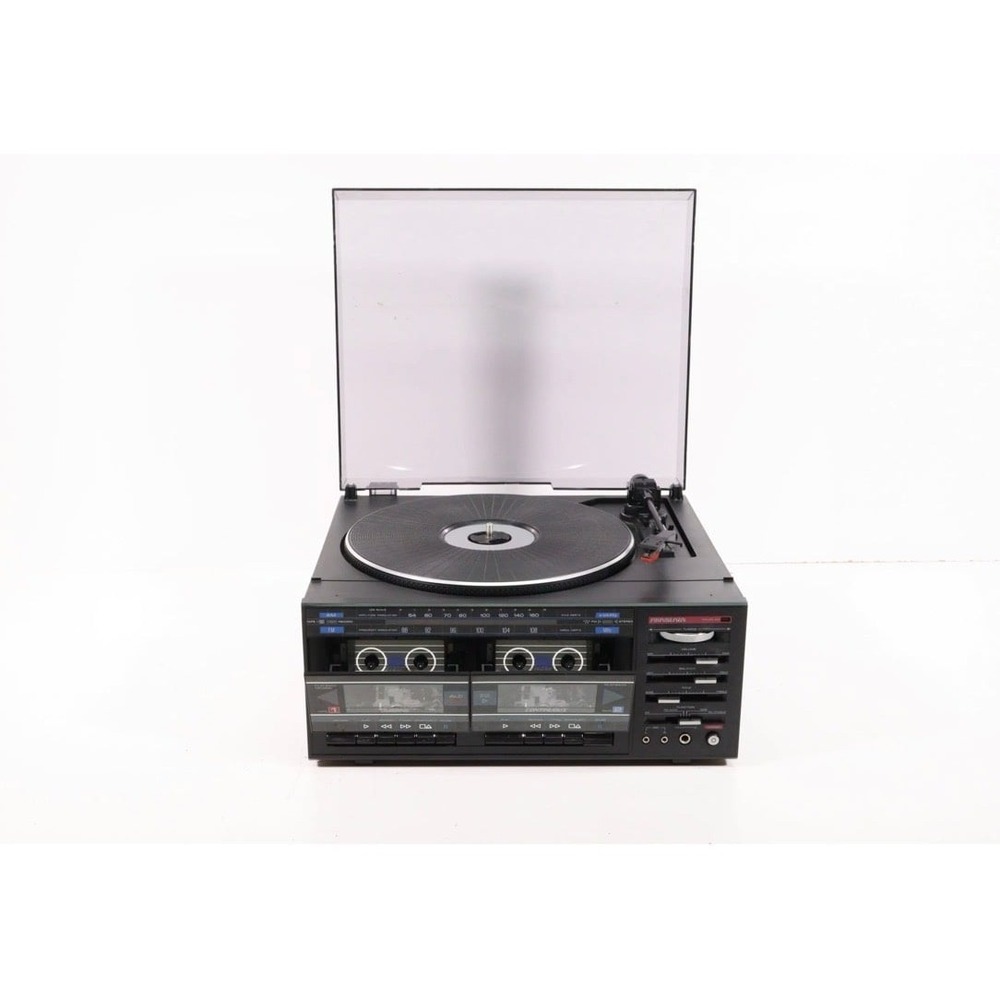 Soundesign 6822 Dual Turntable Cassette Player Recorder AM FM Radio RARE 80s NEW